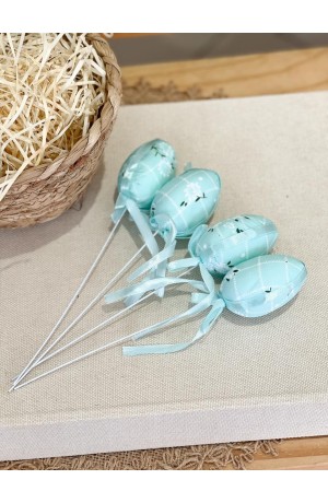 Kit 4 Ovinhos de Páscoa Azul 21cm