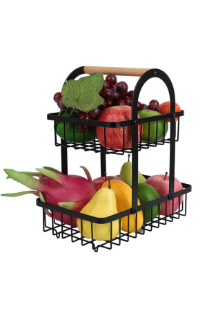 Fruteira Preta de Metal