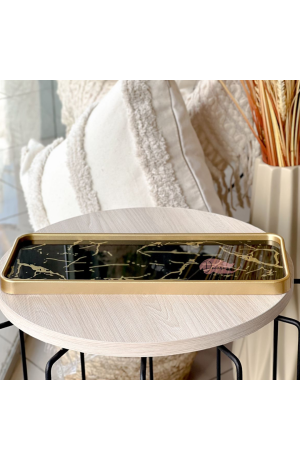 Bandeja Preta de Marmore Quadrada