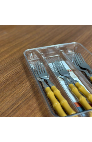 Organizador de Talheres de Acrilico - 25cm X 17.8cm X 4cm