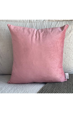 Capa de Almofada Rosa Veludo -  44cm X 44cm