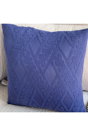 Capa de Almofada Azul Marinho Losangos  -  44cm X 44cm