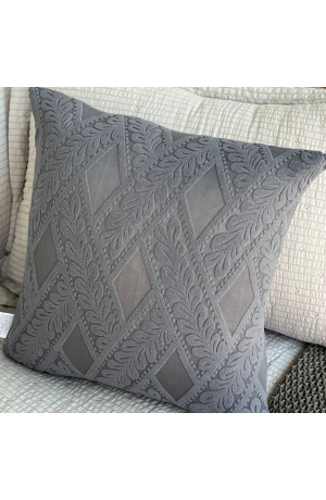 Capa de Almofada Cinza Losangos  - 44cm X 44cm