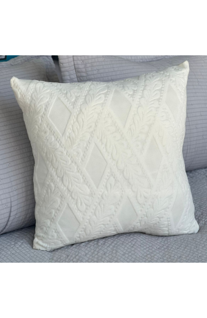 Capa de Almofada Creme Losangos  -  44cm X 44cm