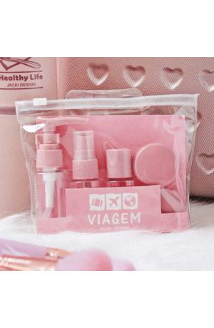 Kit Viagem c/ 8 Peças - Rosa