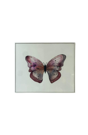 Quadro Borboleta Acetato MDF -  25cm X 30cm X 1,8cm