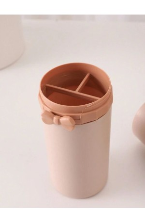 Porta Escova de Dentes Rosa de Plástico - 21,5cm X 5,5cm