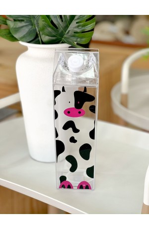 Garrafa de acrilico Caixa de Leite - Vaca 1000ml