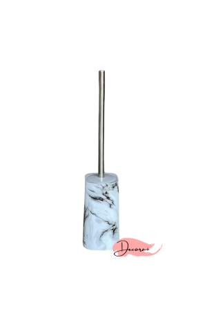 Escova Sanitária Branca c/ Preto Desenho de Marmore - 10.2cm X 46.3cm