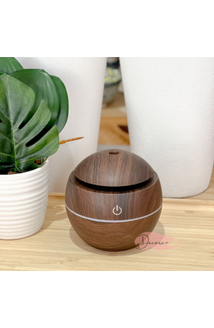 Mini Umidificador/Difusor de Ar Ultrassônico Redondo - Tabaco 180ml