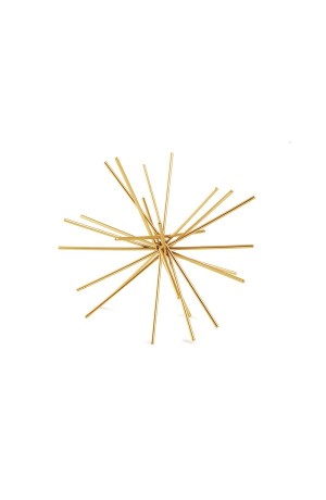 Escultura Ouriço Dourado Peq em Metal 12cm