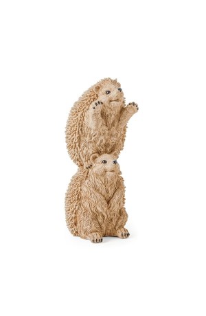 Escultura c/ 2 Ouriços de Poliresina - 17cm x 6,5cm