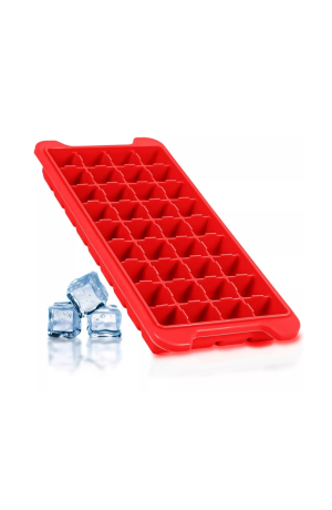 Forma de Gelo em Silicone c/ 36 Cavidades Vermelha - 12cm X 26cm