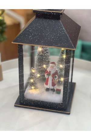 Lamparina Natalina Preta com Led