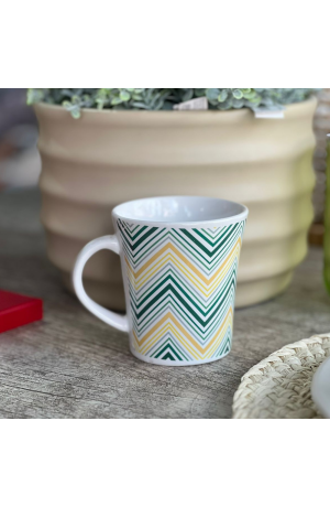 Caneca de Listras Cerâmica 300ml