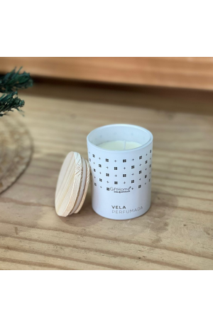 Vela Perfumada Lichia e Chá Branco - Branca