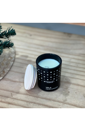 Vela Perfumada Lichia e Chá Branco Preta