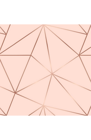 Papel de Parede Autoadesivo Zara Rosa c/ Dourado - 5m X 45cm