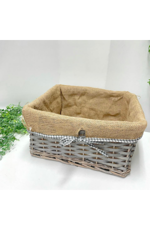 Cesto de Bambu com Forro de Poliester Médio