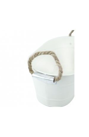 Cesta oval em Metal com alça de Corda - Sisal -