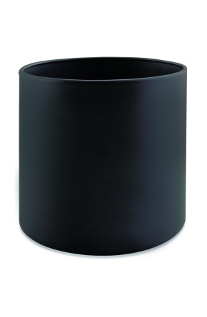 Cachepot Preto Redondo em Metal G