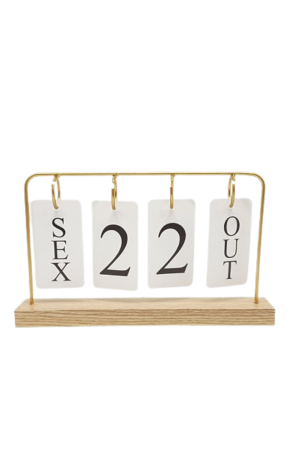 Calendario de Mesa Permanente Dourado