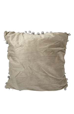 Capa de Almofada Cinza Pompom