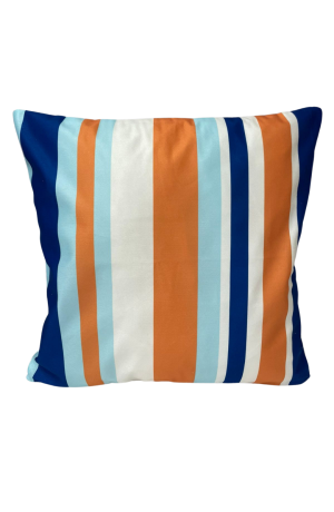 Capa de Almofada Listrada Colorida em Suede 42x42cm