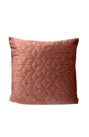 Capa de Almofada Rosa Estampa Geometrica Chenille 42cm