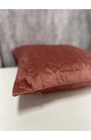 Capa de Almofada Rosa Estampa Geometrica Chenille 42cm