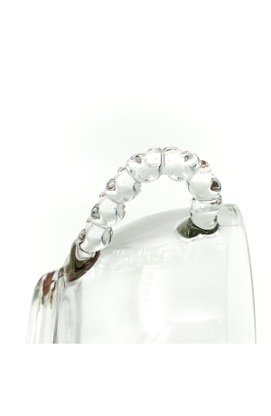 Xicara para Café com Pires de Cristal Coração