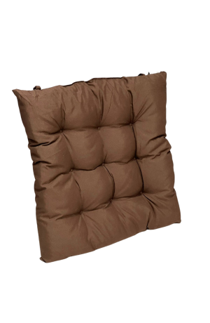 Almofada para Assento Marrom de Poliester 37x37cm