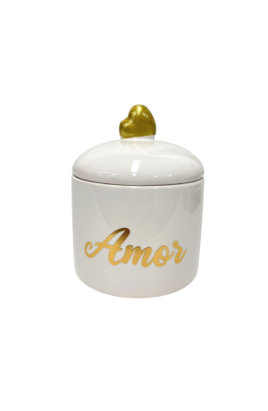 Porta Joia Branco com Tampa