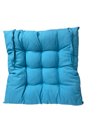 Almofada para Assento Azul Claro de Poliester 37x37cm