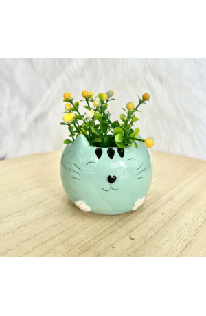 Cachepot Gatinho Verde