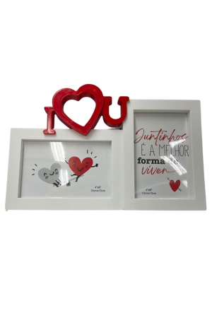 Porta  Retrato Branco para 2 Fotos 10x15 - 