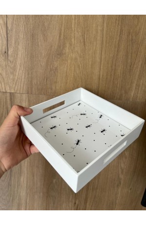 Bandeja de MDF com Azulejo Formiga - Quadrada